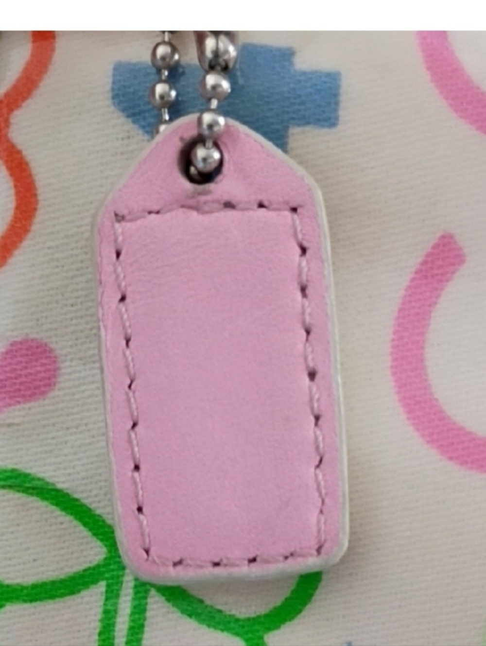 COACH Vintage Multicolor Signature Heart & Bow Wristlet With Hangtag - Picture 6 of 9